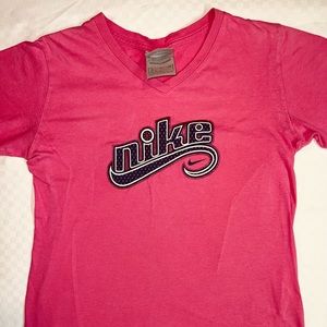 Vintage Pink Nike T-Shirt Size Juniors/Girls XL
